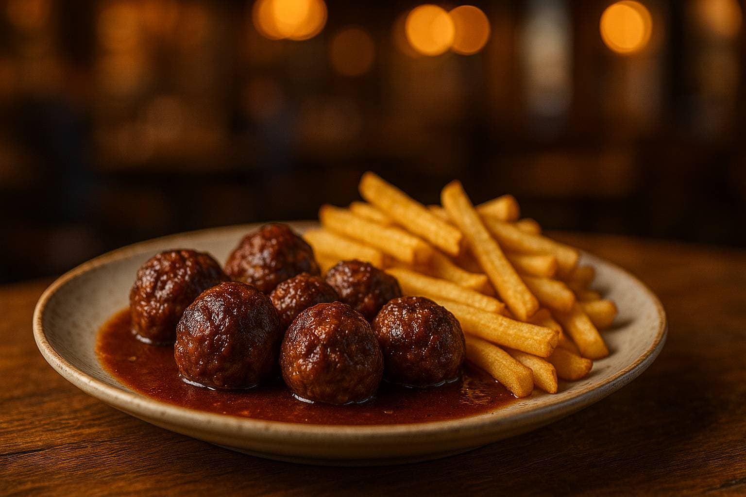 Boulettes de Bœuf, Frites